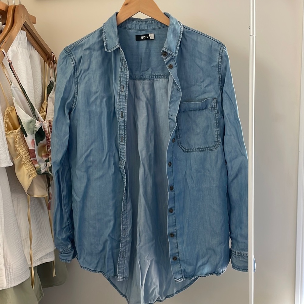 urban outfitters bdg jean shacket